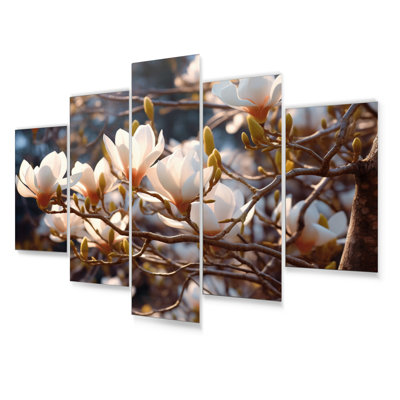 Ensemble de 5 décorations murales Magnolia