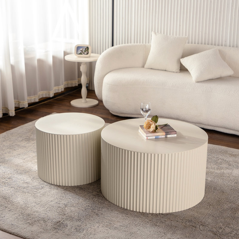 Table d'appoint sans assemblage pour chambre à coucher - Assemblage de buffet de salon beige, crème et fabriqué à la main, conception moderne