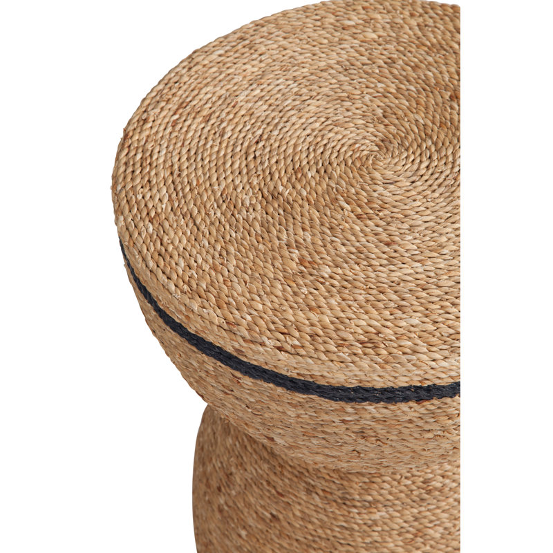 Round Seagrass End Table
