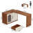 L Shaped Computer Desk With Drawer Cabinet-818357946