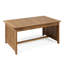 Table basse en bois brun à finition patinée pour l'extérieur 40 "x 24" 18,7 18,7 "avec terrasse en bronze antique