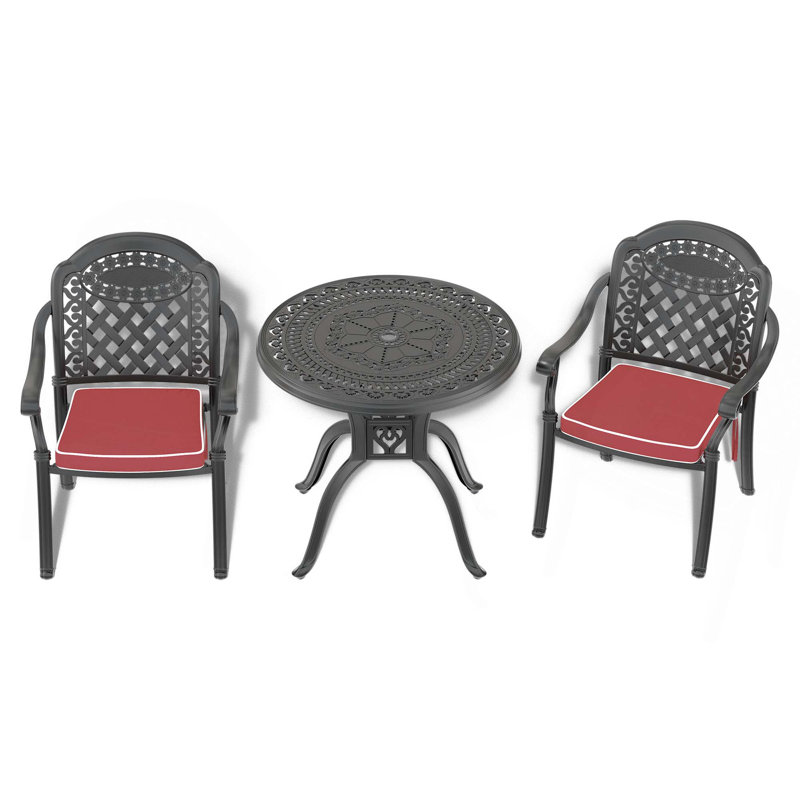 Comfortable Outdoor Cast Aluminium Table and Chairs Combo