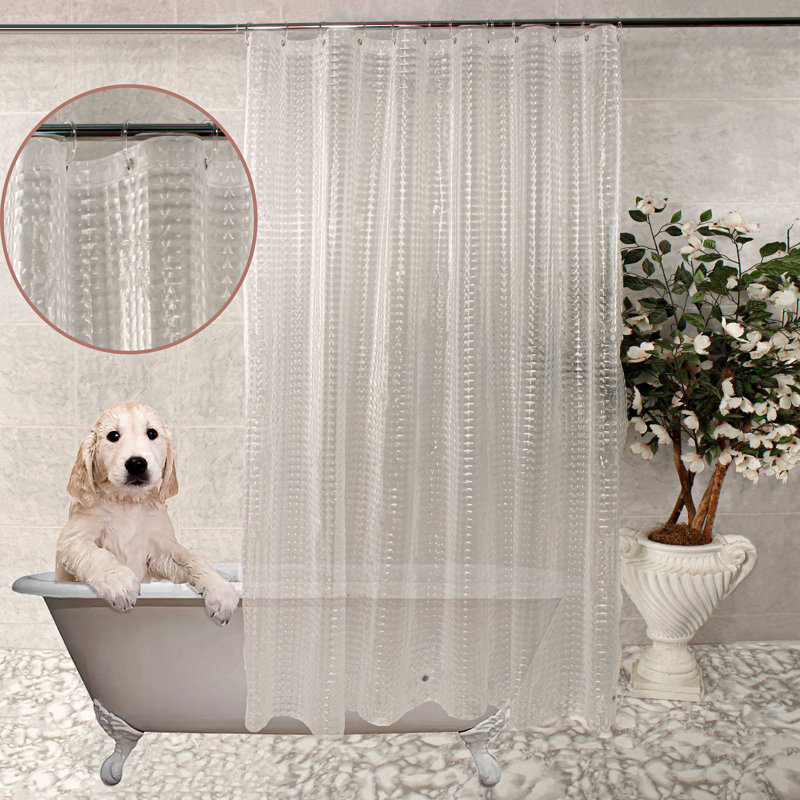 Doublure de rideau de douche Gyula PEVA, Transparent