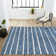London Berber Stripe Blue/Ivory Indoor/Outdoor Rug