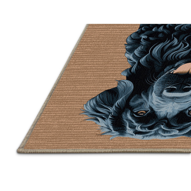  Tapis lavable et bouclé pour chiens Retriever, Carré 6 pi