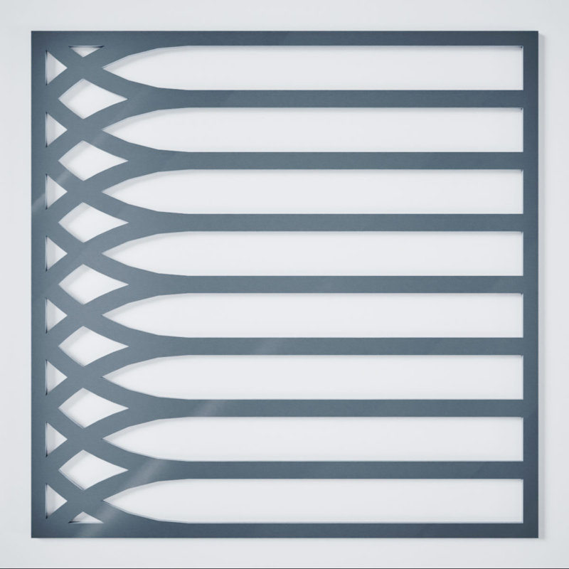 Panneaux muraux décoratifs en acrylique Cedar Park, moyen, l 15 3/8 po x H 15 3/8 po x T 1/8 po, gris foncé, Gris foncé