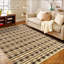 Tapis moderne en soie de bambou fabriqué à la main 4 pi x 6 pi