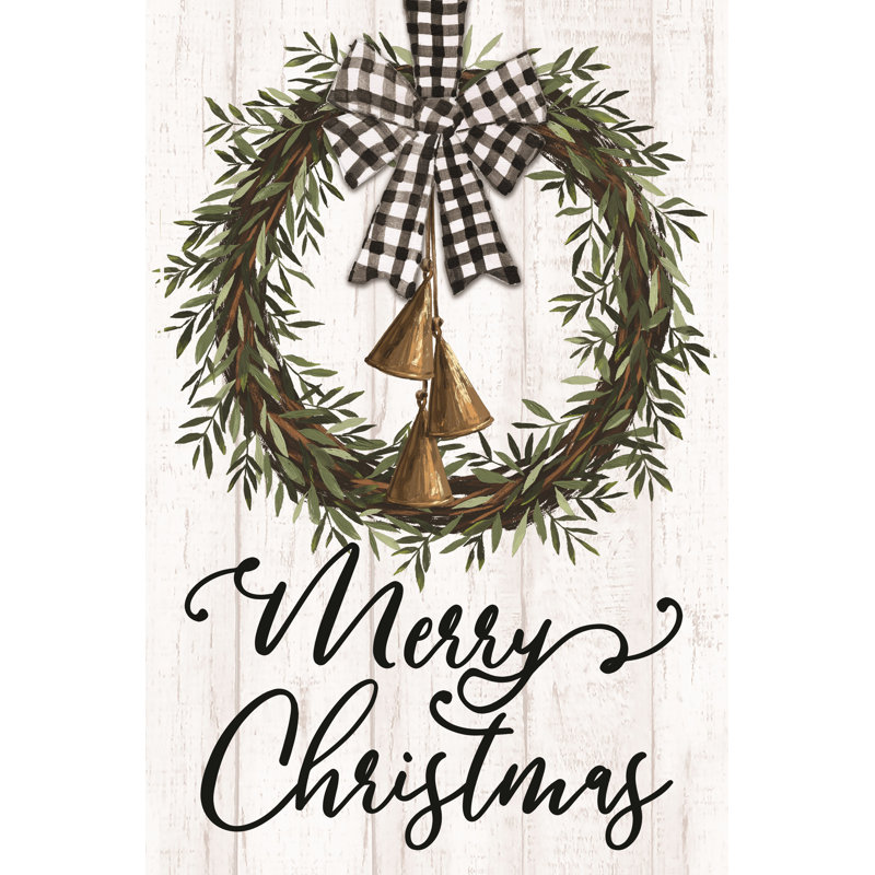 Merry Christmas Bells - Wrapped Canvas Print, 122cm H x 81cm W