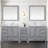 Distressed Grey Double Bath Vanity 92 In. W X 22 In. D, And Carrara Marble Top