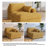 Bentura Oversized Upholstered Orange Corduroy Chaise Lounge with Armrests & Throw Pillows-95259944-93799400