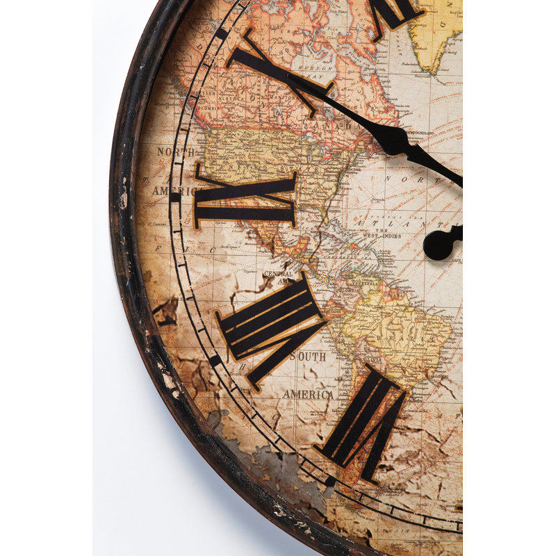 Wall Clock European Map 96cm