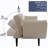 Kuebbing 74'' Velvet Convertible Sofa-162007063