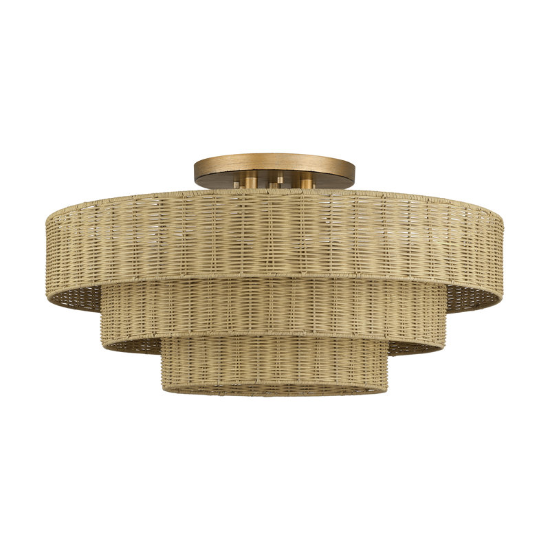 Très grande semi-encastrée 5 lumières Weavington