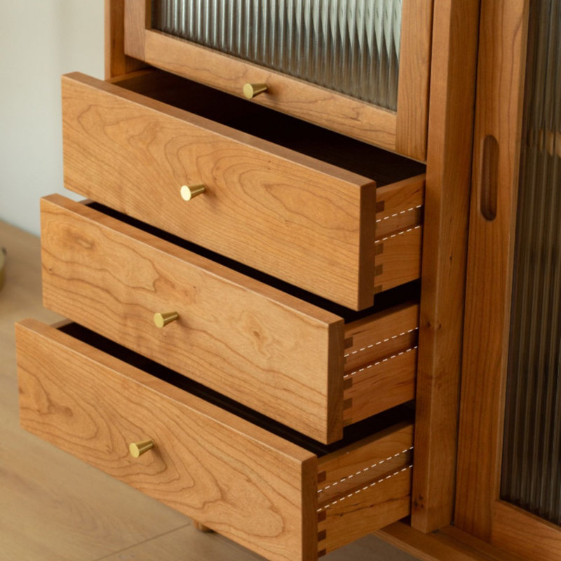 Buffet de style japonais moderne, H 35,83 po x l 33,46 po x P 15,75 po