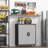 Garage Cabinets With Wheels, Small Storage Cabinet With Doors And Adjustable Shelves,locking Metal Garage Rolling Storage Cabinets For Home Office Utility Room-426256082