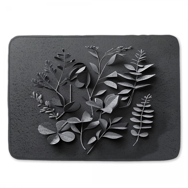 Tapis de bain à feuilles, 24 po L x 17 po L