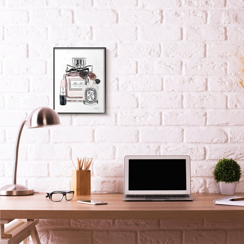 «Fashion Designer Mak déguisement, rouge à lèvres rose», impression, H 20 po x l 16 po, Giclée encadrée noir minuit