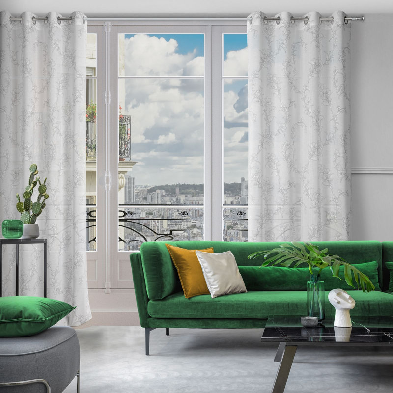 Aashay Semi Sheer Curtains Single Panel