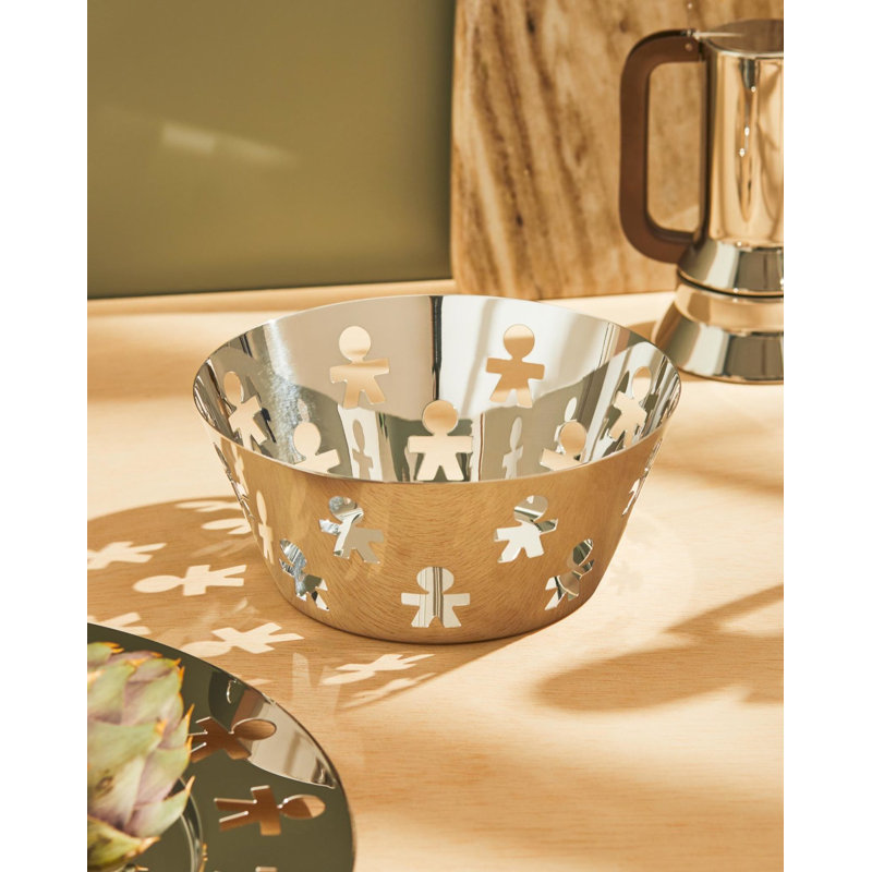 Girotondo Round Basket, Steel