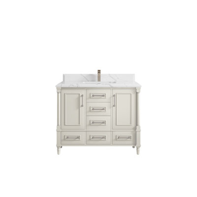 Aberdeen 42'' Single Bathroom Vanity with Quartz Top