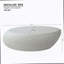 Table basse 43,31 po elliptique en fibre de verre pour salon Vintage