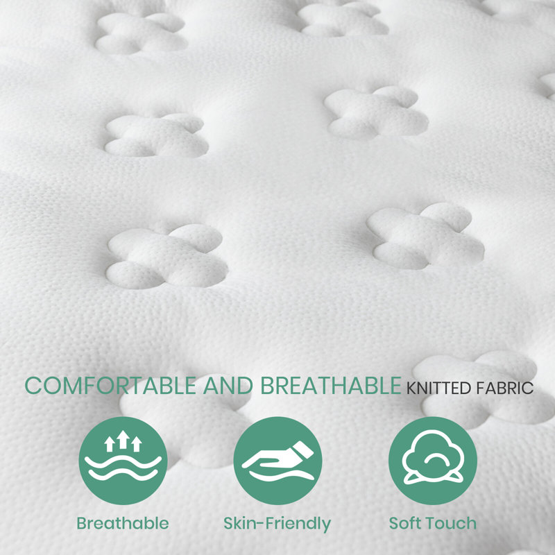 Mattresses 18CM Memory Foam Mattress Sprung, Single (3')