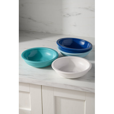 Fiesta Mixed Coastal Blues Set of 4 Classic Rim 8 3/8-Inch 34OZ Pasta Bowls