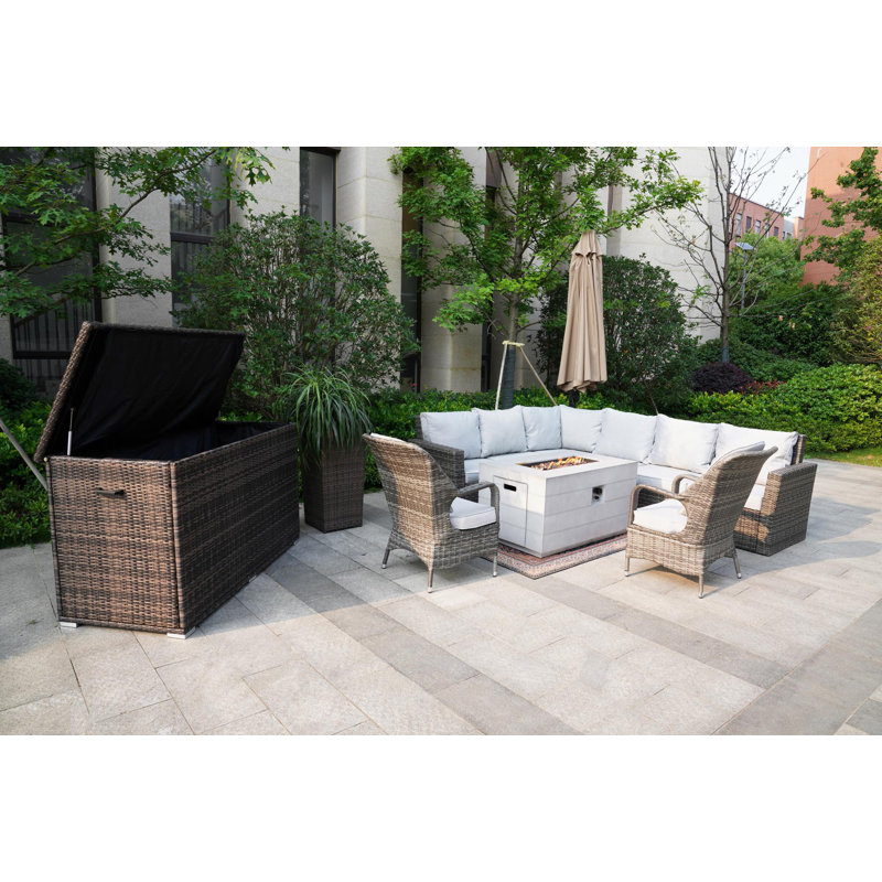 Algird 7 - Person Patio Conversation Set with Cushions