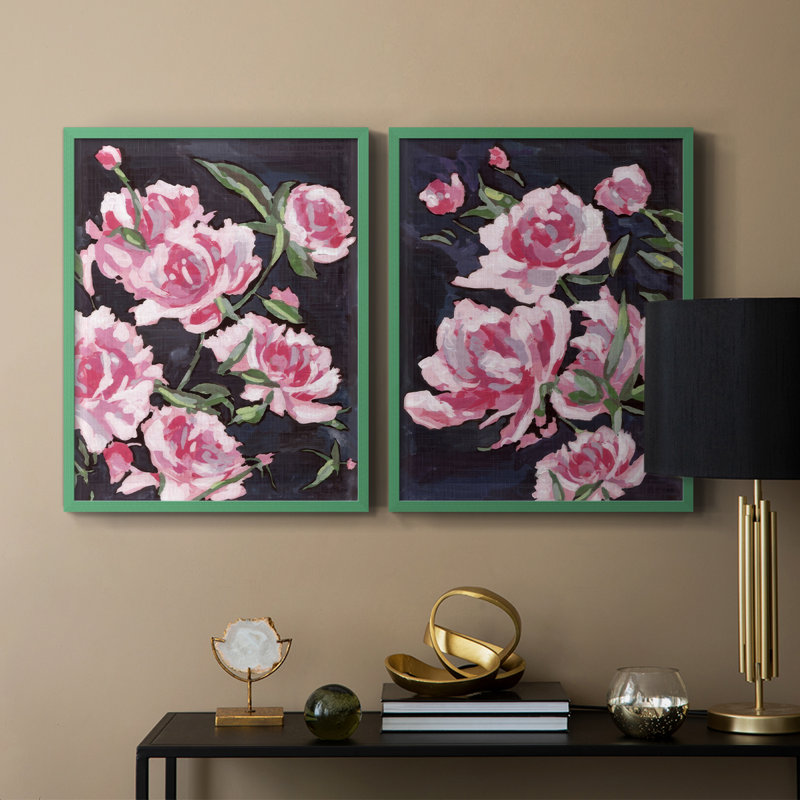 «Meer Rosa I», reproduction encadrée de qualité supérieure - prête à être accrochée - aucun clou requis - aucun clou requis