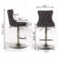 Tabourets de bar pivotants en velours à hauteur réglable de 25 à 33 pouces, tabourets de bar rembourrés modernes avec dossier capitonné confortable, ensemble de 2-125536193-125536200