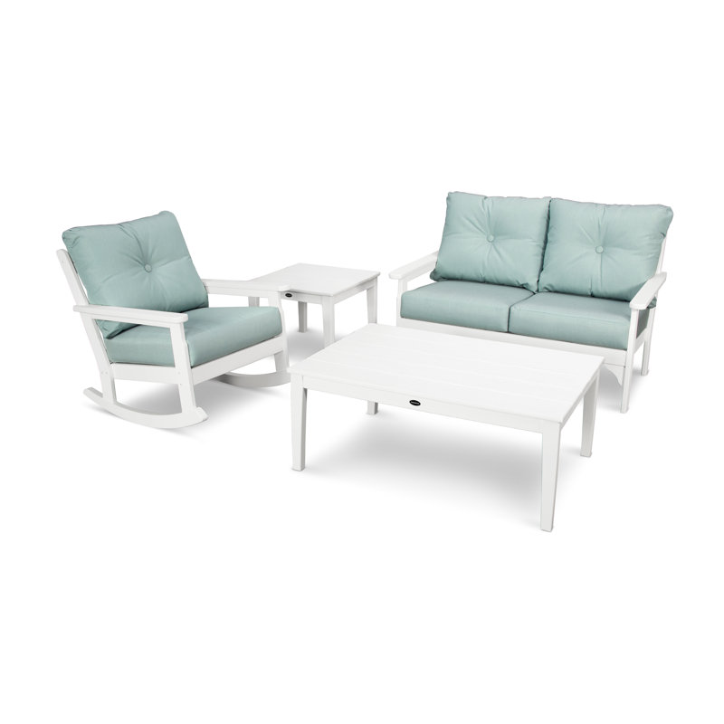 Vineyard 4-Piece Deep Seating Rocker Set, Sand, Spa