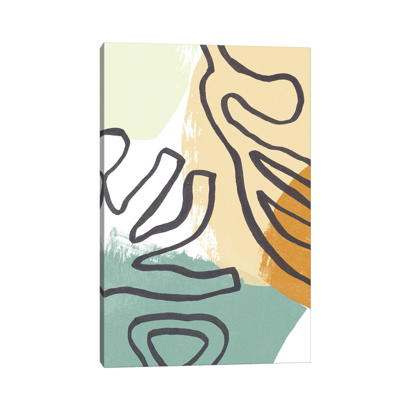 Midcentury Modern Coral II by June Erica Vess - Wrapped Canvas Painting, 66.04 cm H x 45.72 cm W x 3.175 cm D