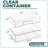 Sorbus Acrylic Storage Containers with Pull-Out Drawers - 4 Pack, 12.1" Wide Clear Stackable Storage Bins Set for Bathroom Organization