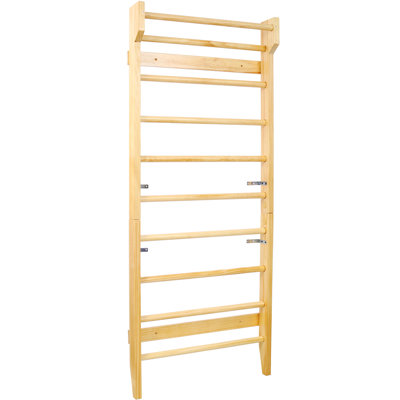 Barre de gymnastique en bois, échelle suédoise multi-usage - Barre de traction murale - Kinésithérapie pour les étirages et divers exercices, gymnastique d'intérieur à la maison