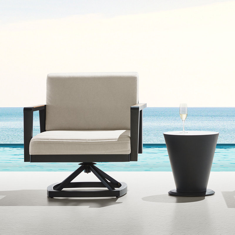 Emoti Outdoor Teak Swivel Lounge Chair