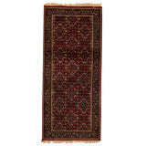 High-Quality Hand-Knotted Red And Navy Area Rug