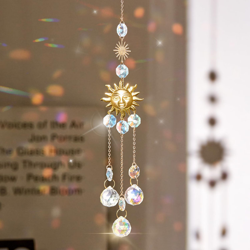  Ensemble de 4 verres décoratifs suspendus en cristal pour fenêtres