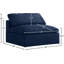 Fauteuil modulaire sans accoudoirs en lin de 39 po Burrows Aiobha-665034001