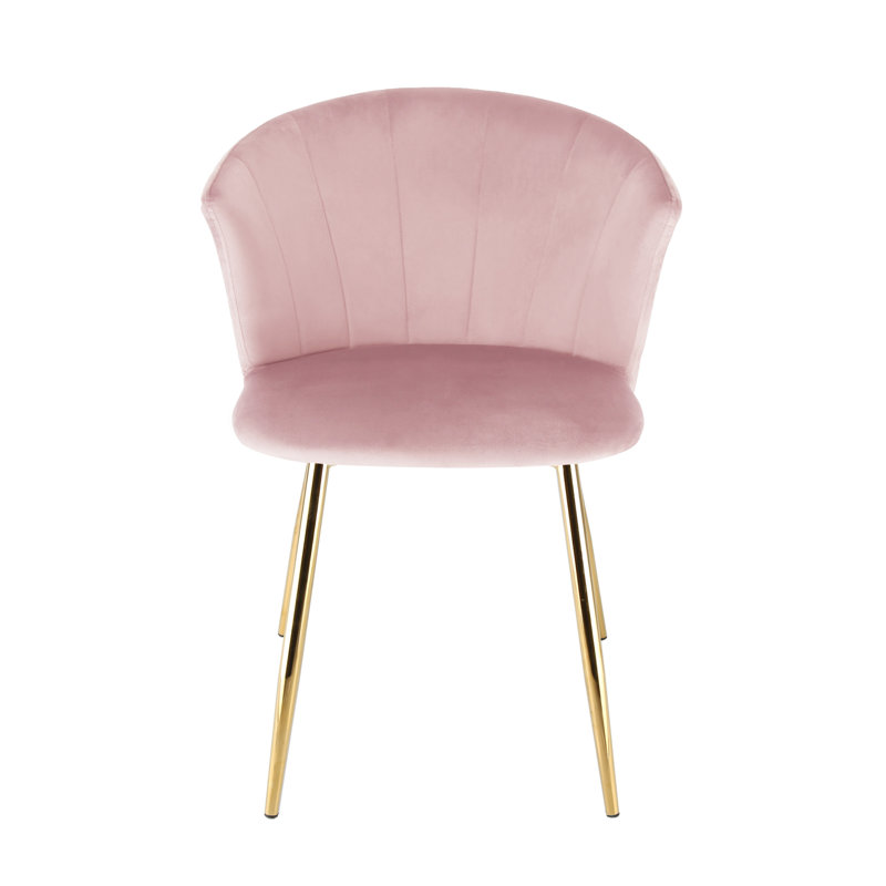 Polster 49cm H Velvet Upholstered Armchair, Pink