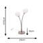 Velika 2 Arm Opaque Globe Table Lamp Light with LED Bulbs-179262746
