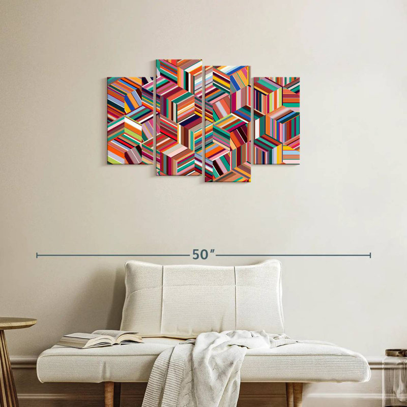 Cubes géométriques abstraits Avery, H 22 po x l 36 po
