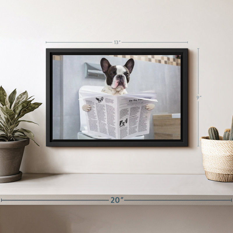Reproduction d'art sur toile Khendal Bulldog, H 9 po x l 13 po