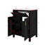 Ensemble de meuble-lavabo contemporain 48 po avec lavabo en céramique, unité de rangement avec tiroir rabattable et porte à deux niveaux-1295582088-1295582092