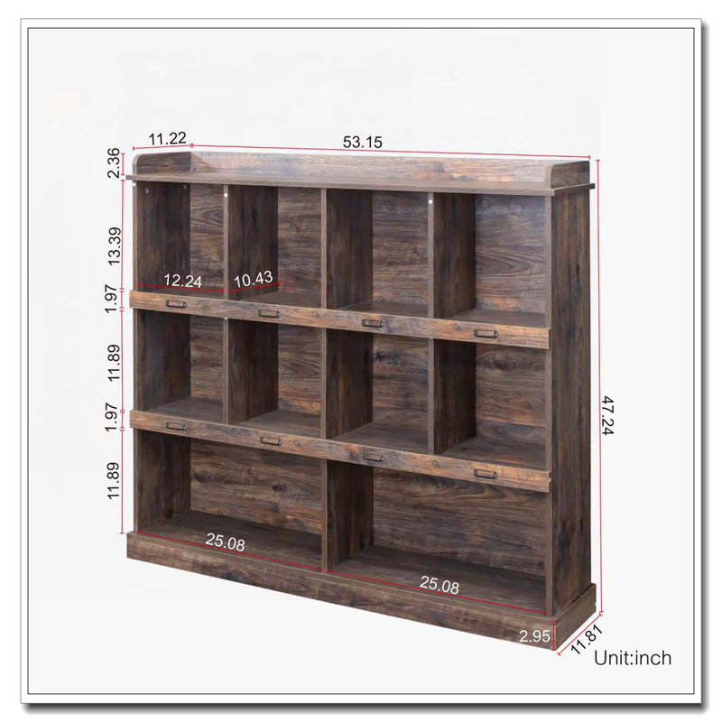 10-shelf Bookcase, Espresso