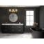 Meuble-lavabo 3 lumières moderne or 22,75 po Cisca-626601160