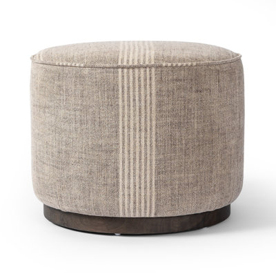 Acker 22" Cotton Upholstered Ottoman