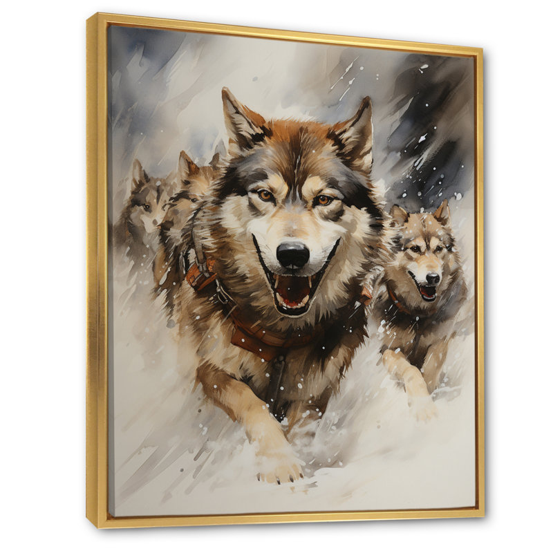 «Uintonia Alaska Arctic Adventure», reproduction d'art sur toile, H 20 po x l 12 po x P 1 po, Cadre flottant doré