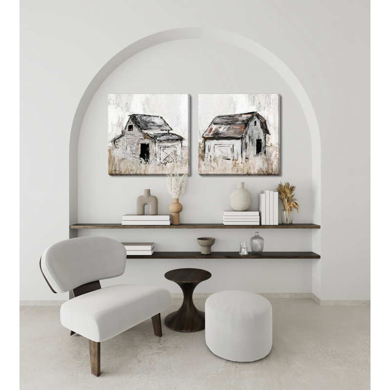 «Neutral Barn I», art mural sur toile