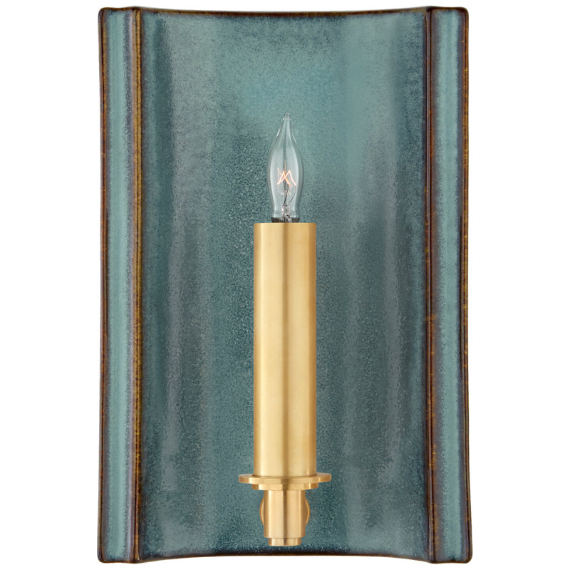 Christopher Spitzmiller Leeds Small Rectangle Sconce, Oslo Blue