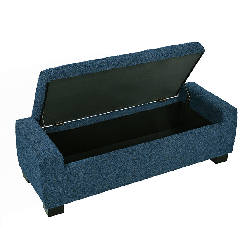 Banc repose-pieds rectangulaire avec couvercle à charnière